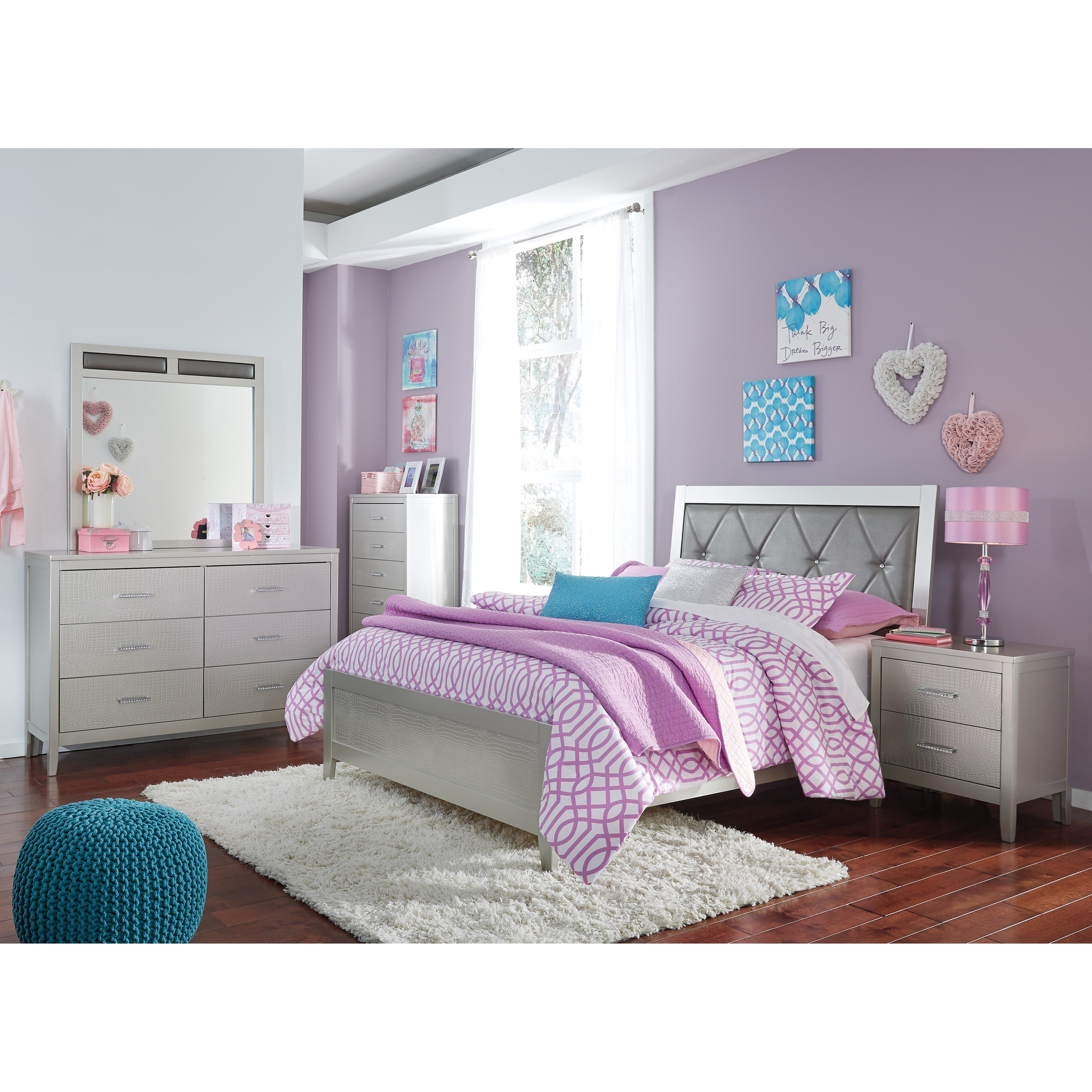Signature Design by Ashley Olivet Glam Full Bedroom Group Value City